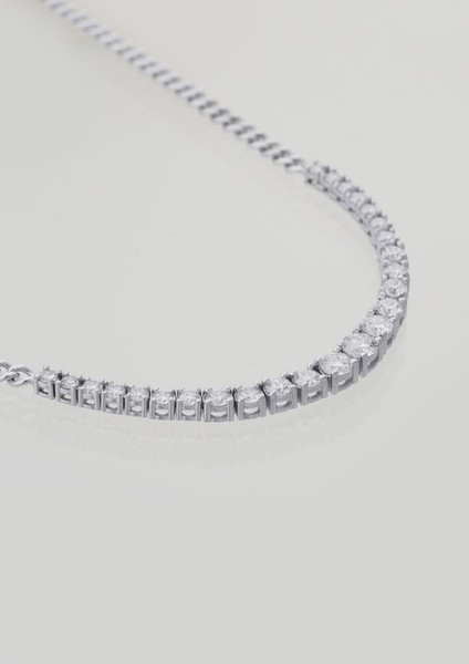 Yarım Tur Su Yolu Pırlanta Kolye - 2.03 Karat modelleri