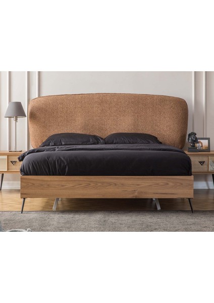Himera Başlıklı Bazalı Karyola 160X200 Meşe fırsatları