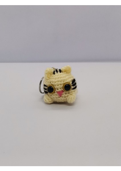 Amigurumi Sevimli Kedi Anahtarlık & Çanta Süsü El Yapımı