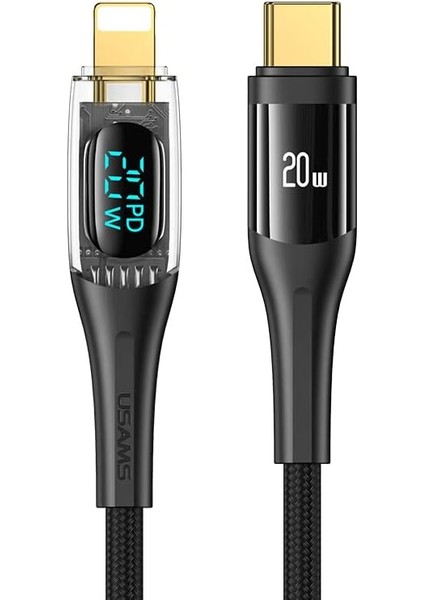 US-SJ588 Göstergeli 1.2m Pd 20W Type-C To Hızlı Şarj ve Kablosu