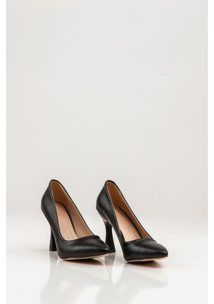 Siyah Kadın Kadeh Topuk Ayakkabı /zarif Şık Gösterişli Topuklu Kadın Ayakkabı modelleri