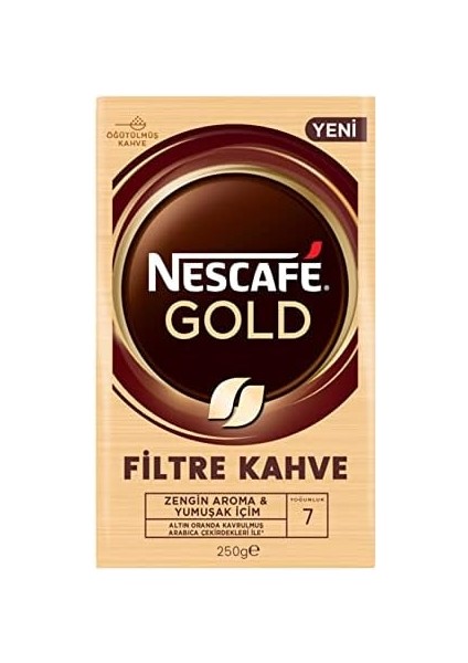 Nescafé Gold Filtre Kahve, 250 G fiyatları