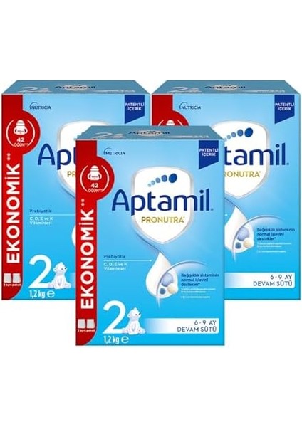Aptamil 2 Prebiyotikli Devam Sütü 1200 x 3 Adet 3600 gr modelleri