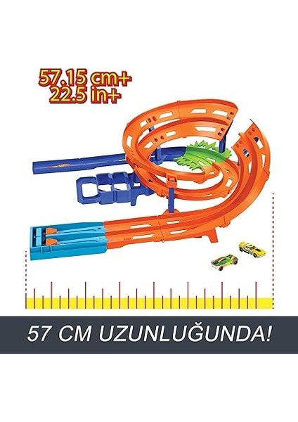 Wheels Ikili Yarış ve Akrobasi Pisti Hot Wheels Ikili Yarış ve Akrobasi Pisti, 2 Adet 1:64 Ölçekli Oyuncak Araba, Kolayca Saklanabilir HTK17 modelleri