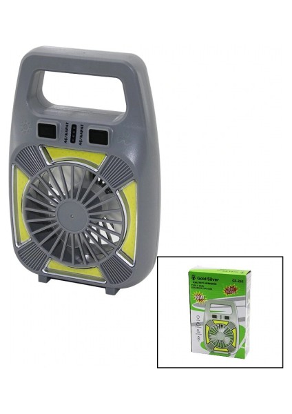 2in1=mini Fan - Fener USB Şarj 2 Kademe Hız Lamba=4 Fonksiyon - 10W Su Geçirmez Taşıma Kulp Mini Vantilatör GS-265 (5324) fiyatları