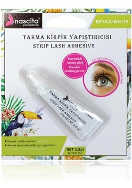 Nascita Takma Kirpik Yapıştırıcı (Beyaz, 2.5 Gr)