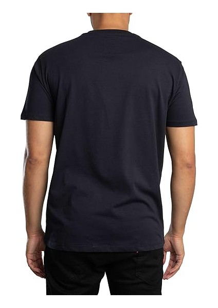 Erkek Regular Fit Yazı Logolu Pamuklu T-Shirt - Lacivert fiyatları