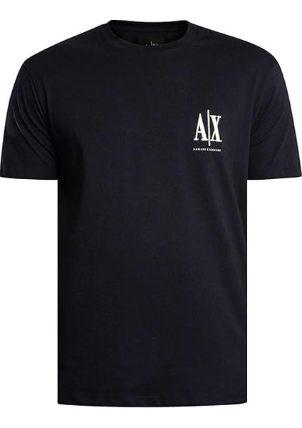 Erkek Regular Fit Yazı Logolu Pamuklu T-Shirt - Lacivert indirimleri