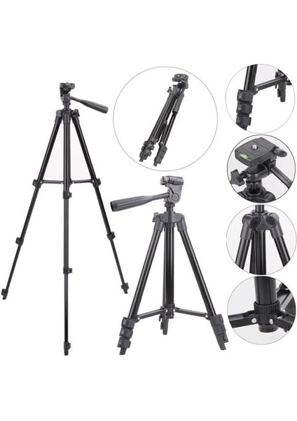 Telefon Tripodu 35-102 Cm. Profesyonel Fotoğraf Video Çekim Tripodu Telefon Tutucu, Ayarlanabilir, Taşınabilir (3120 Siyah) modelleri