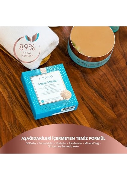 Matte Maniac Advanced Collection 2.0 Ufo Aktif Yüz Maskesi - Nemlendirici - Güzellik ve Kişisel Bakım - Cadı Fındığı ve Kömür - Tüm Cilt Tipleri ve Leke Eğilimli Cilt - Yağlı Cilt - 1 Pakette 6 Adet