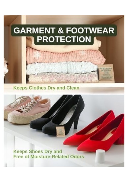 Farfan 20 Adet Micropak | Nem Alıcı | Rutubet Giderici | Küf & Koku Önleyici | Bakliyatlar/kedi & Köpek Mamalarında/ayakkabı/elbise/elektronik Cihazlar Için Etkili Koruma Çok Amaçlı Kullanım