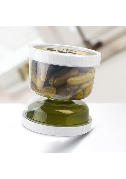 Life Kum Saati Tasarımlı Süzgeçli Saklama Kabı – Zeytin, Turşu, Mısır Için Akıllı Tasarım (Beyaz) modelleri