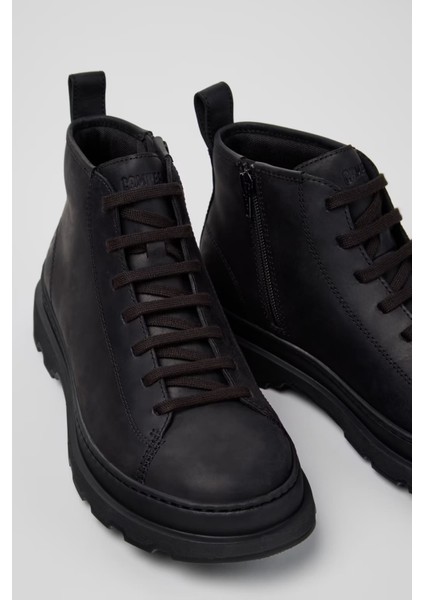 Erkek Brutus Deri Bot - Siyah fırsatları