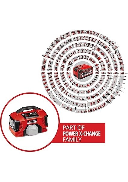 Pressito 18/21 Power X-Change Akülü Hava Kompresörü (18 V, Maks. 10.5 Bar, 21 L/dk Emiş Gücü, 18000 Rpm Motor Hızı, Yağsız, Akü Dahil Değildir) - 4020467 fiyatları