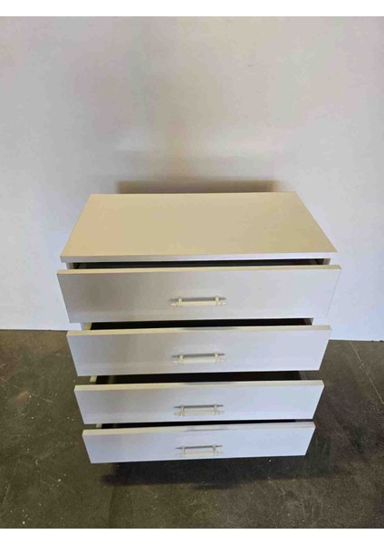 Şifonyer 70-80-40 cm Geniş Depolama Alanı Şık Tasarım Beyaz Kulp Beyaz Ayak modelleri