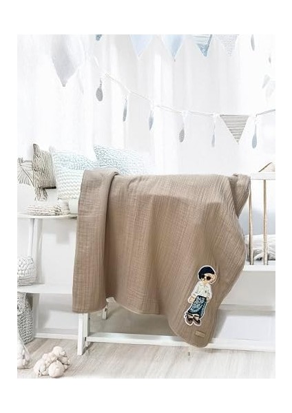 & Ayı FIGÜRLÜ%100 Pamuk Müslin Bebek Battaniyesi – Oeko-Tex Sertifikalı, 75X75 Cm, Nefes Alabilir, Yumuşak Örtü (Kahve) fiyatları
