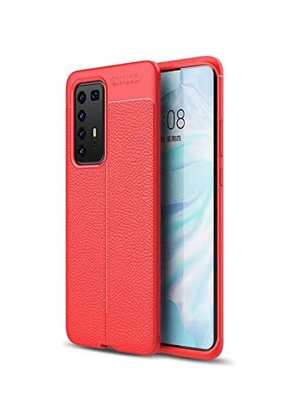 P40 Pro Kılıf Kırmızı Silikon Kapak Orijinal Esnek Ince Geliştirilmiş Dayanıklı Darbe Karşıtı Koruyucu Yeni Nesil Tasarım (P40 Pro, Kırmızı)