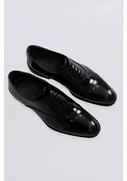 Siyah Smokin Rugan Deri Ayakkabı fiyatları