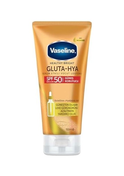 Vaseline Gluta-Hya Serum Etkili Vücut Losyonu Güneş Koruyucu 150 Mililitre