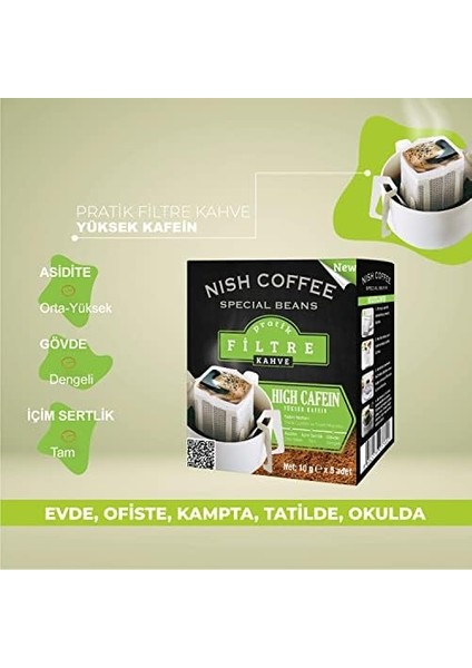 Nish Pratik Filtre Kahve Yüksek Kafein (5 Ad.) modelleri