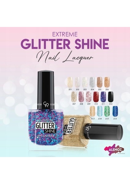Golden Rose Glitter Shine Nail Lacquer NO:208 modelleri