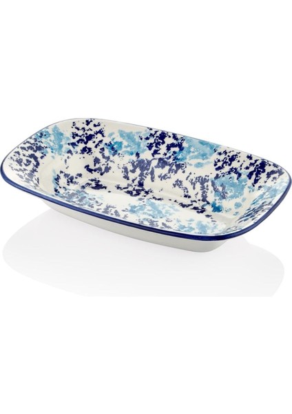 Mavi Bulutlu Kayık Tabak 25 * 16 cm