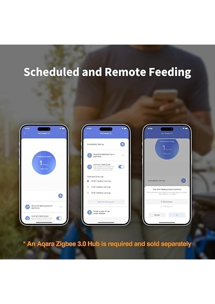 Akıllı Yem Otomatı C1, Aqara Zigbee 3.0 Hub Gerektirir, Kediler ve Köpekler Için, Programlanabilir Porsiyon Kontrolü, Google, Alexa, Siri Üzerinden Kontrol Edilebilir, Smartthings ile Çalışır fiyatları