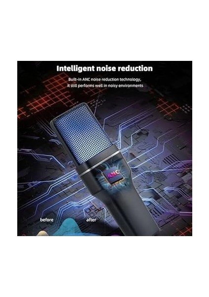 Rgb Kablosuz Bilgisayar Mikrofon 20-20KHZ Anc Gürültü Engelleme Profesyonel Podcast Mikrofon Kiti Tak Çalıştır USB Pc Dizüstü Bilgisayar Için Vlog Canlı Yayın Yanmai SF-777W (SF-777W) indirimleri