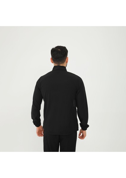 Micro Drops - Erkek Siyah Paraşüt Spor Sweatshirt - 4231313 fırsatları