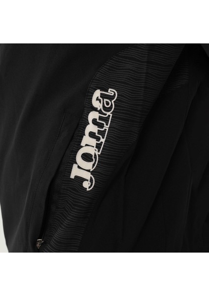 Micro Drops - Erkek Siyah Paraşüt Spor Sweatshirt - 4231313