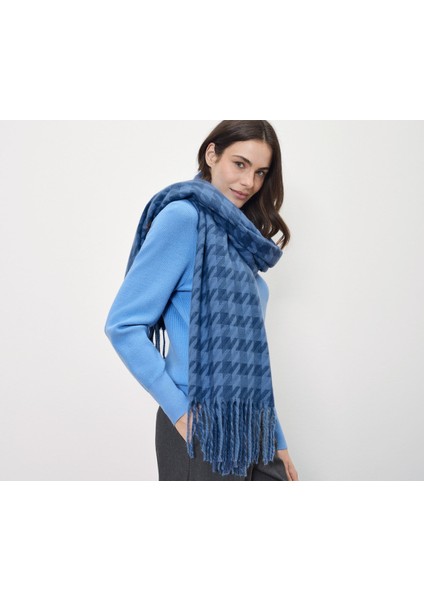 Kadın Dokuma Atkı, Püsküllü, Kazayağı