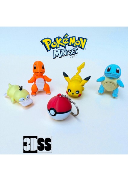 Pokémon Figürlü 5'li Mini Set - Pinyata Dolgusu Doğum Günü Hediyelik