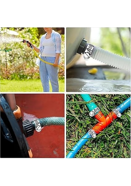 10 Parça Hortum Kelepçesi Seti | 5 Farklı Boy (8-27 Mm) | Paslanmaz/çelik Kelepçeler | Su, Hava, Yağ Hatları Için Ayarlanabilir Hortum Kelepçesi modelleri