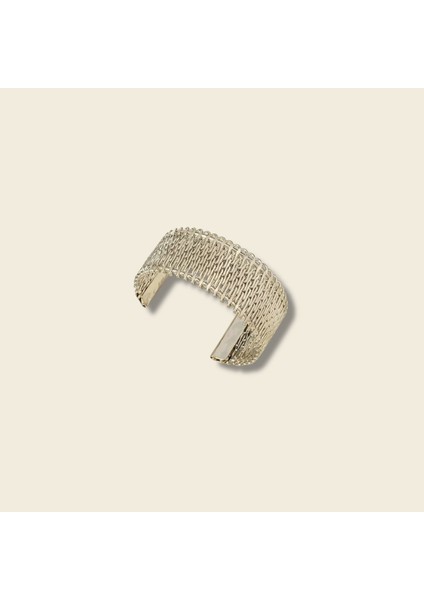 Trend Örgü Hasır Modeli Çelik Bileklik | Gold ve Gümüş Renk Seçeneği | Uzun Ömürlü Şık Kadın Bileziği