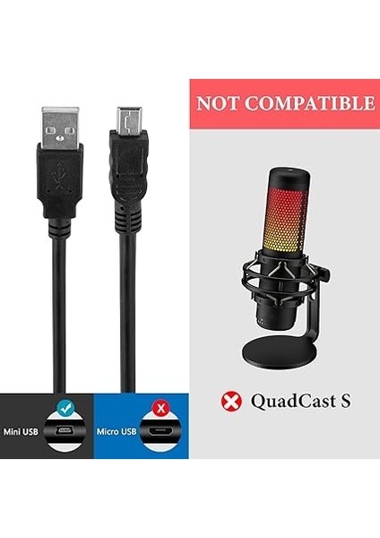 Yaratıcılar Için Mikro Usb'den Usb'ye Mikrofon Kablosu 10 Ft / 300 Cm,quadcast Samson Meteor ile Uyumlu, Audio-Technica AT2005USB, Fıfıne K690, K678 Dengeli Mikrofon Kablosu (Siyah) fırsatları