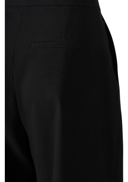 Yandan Bağlamalı Palazzo Pantolon Siyah