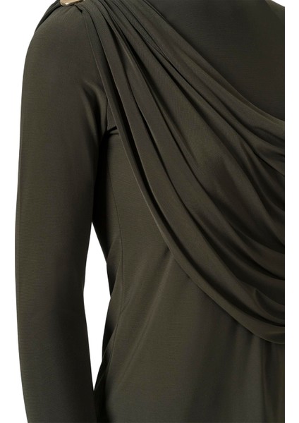 Şal Detaylı Bluz Haki fiyatları