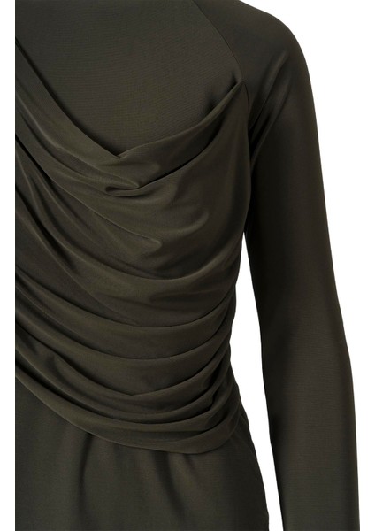 Şal Detaylı Bluz Haki fırsatları