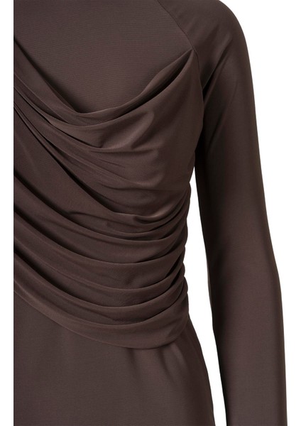 Şal Detaylı Bluz Acı Kahve fırsatları