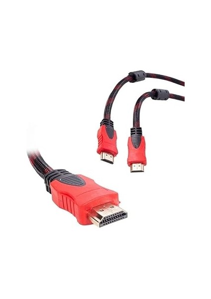 HDMI Kablo 3 Metre Ses ve Görüntü Aktarım Kablosu - Siyah/kırmızı modelleri