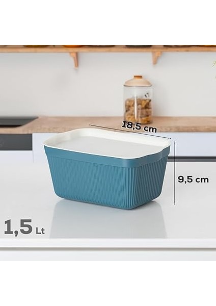 1037 Erzak Çok Amaçlı Bakliyat Saklama Kabı Dolap Içi Organizer 6'lı 1,5 L Still Box fırsatları