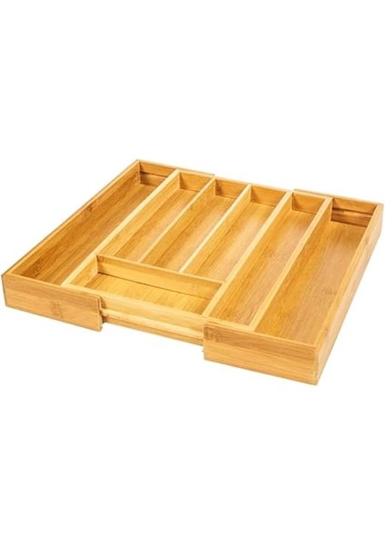7 Bölmeli Bambu Kaşıklık Antibakteriel Çekmece Içi Düzenleyici Organizer fırsatları