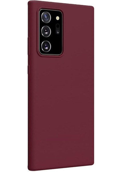 Samsung Galaxy Note 20 Ultra ile Uyumlu Kılıf Mat Esnek Lux Silikon Kapak Ince Kaliteli Renkli Yumuşak - Mürdüm
