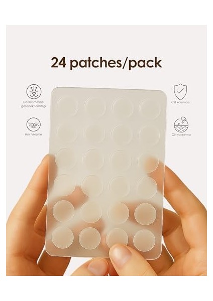 Stopever Clearly Spot Patch, Sivilce Karşıtı Şeffaf Plaster | Şeffaf, Ultra Ince, Hidrokolloid + Niacinamide + Salicylic Asit Içerikli Akne Karşıtı Yüz Bandı | 24 Adet modelleri