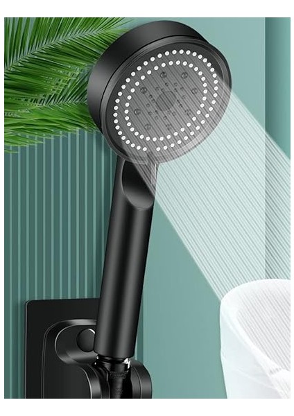 5 Fonksiyonlu Yüksek Basınçlı Duş Hortum, Siyah Duş Seti, 150 cm fırsatları