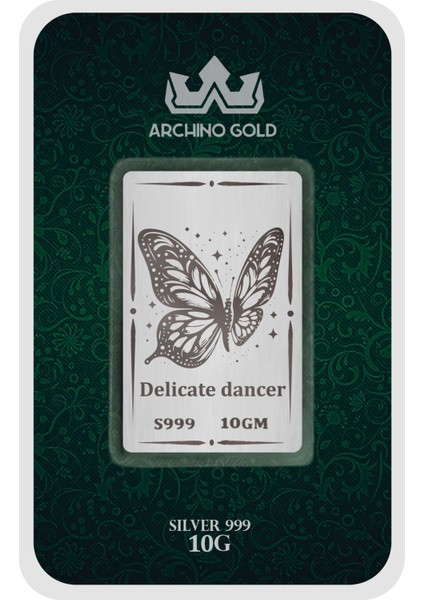 Güzelliğin ve Renklerin Ruhunu Taşıyan Kelebek Temalı Hediyelik 10 Gram 999 Ayar Gümüş KÜLÇESI-754 fiyatları