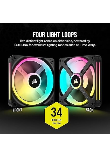 Icue Lınk QX120 Rgb 120MM 3 Pc Fans Starter Kit With Icue Lınk System Hub (CO-9051002-WW) indirimleri
