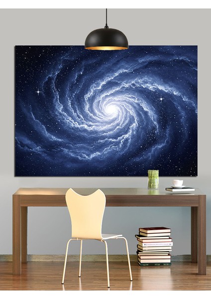 Uzay Girdap Sarmal Galaksi Dekoratif Kanvas - Mdf Ahşap Tablo fırsatları