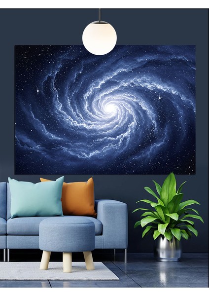 Uzay Girdap Sarmal Galaksi Dekoratif Kanvas - Mdf Ahşap Tablo indirimleri