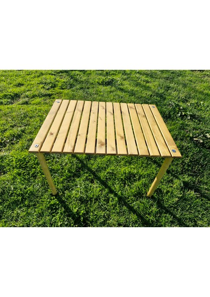 Brotherscraft Ahşap Katlanır Rulo Kamp ve Piknik Masası 80*60*55 cm Ceviz fırsatları